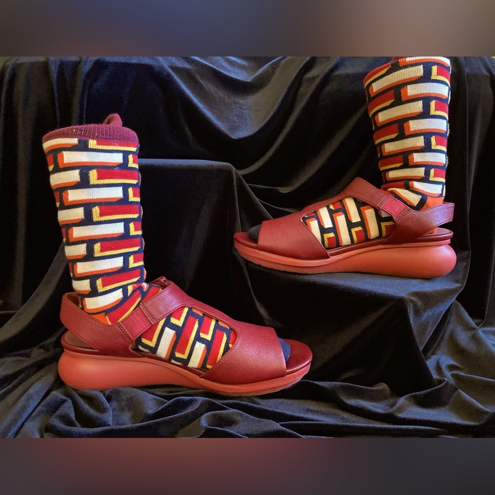 Camper Red Bubble Sandals - Picture 2 of 7